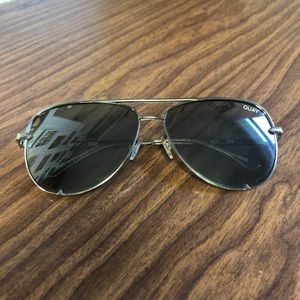 QUAY Silver High Key Sunglasses